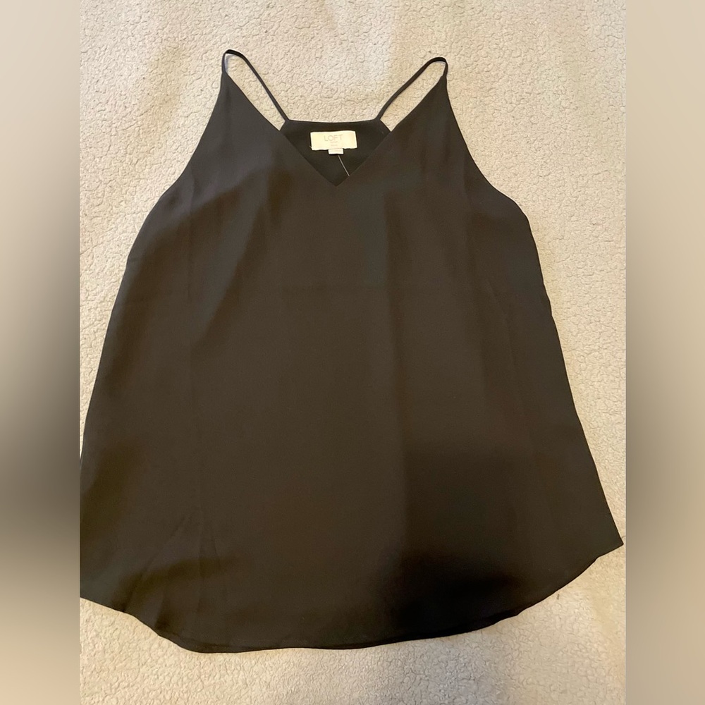 NWT Black Flowy Sleeveless Top